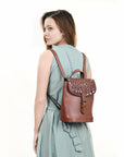 OHLAY KBG320 Backpack Hand Tooled Genuine Leather women bag western handbag purse