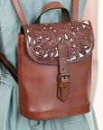 OHLAY KBG320 Backpack Hand Tooled Genuine Leather women bag western handbag purse