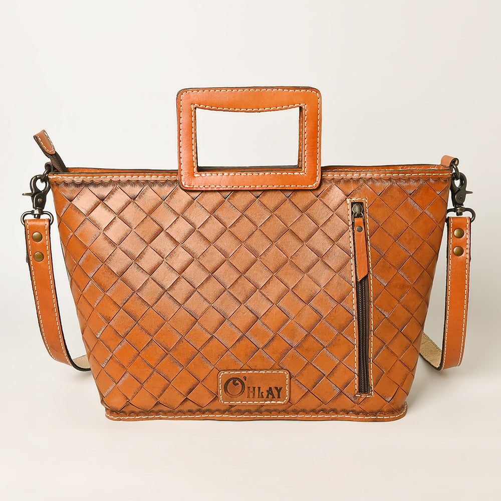 OHLAY KBG324B TOTE Hand Tooled Genuine Leather women bag western handbag purse