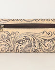 OHLAY WALLET Hand Tooled  Genuine Leather women bag western handbag purse