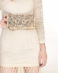 OHLAY WALLET Hand Tooled  Genuine Leather women bag western handbag purse