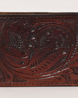 OHLAY Genuine Leather Hand Tooled Bifold Wallet bag western handbag purse