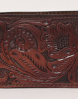 OHLAY Genuine Leather Hand Tooled Bifold Wallet bag western handbag purse