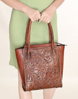 OHLAY KBG338A TOTE Hand Tooled Genuine Leather women bag western handbag purse