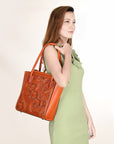 OHLAY KBG338B TOTE Hand Tooled Genuine Leather women bag western handbag purse
