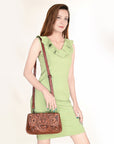 OHLAY WALLET Hand Tooled  Genuine Leather women bag western handbag purse