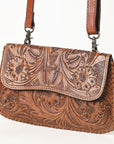 OHLAY WALLET Hand Tooled  Genuine Leather women bag western handbag purse