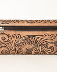 OHLAY WALLET Hand Tooled  Genuine Leather women bag western handbag purse