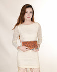 OHLAY WALLET Hand Tooled  Genuine Leather women bag western handbag purse