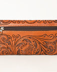 OHLAY WALLET Hand Tooled  Genuine Leather women bag western handbag purse