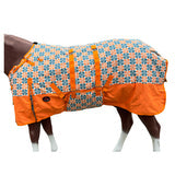 HILASON 1200D Winter Waterproof Horse Turnout Blanket Belly Wrap Floral Motif