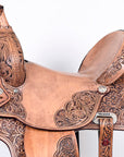 HILASON Western Horse Ranch Roping Saddle Riding Brown