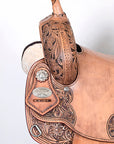 HILASON Western Horse Ranch Roping Saddle Riding Brown