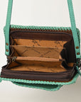 American Darling Clutch Hand Tooled Genuine Leather Women Bag Western Handbag Purse