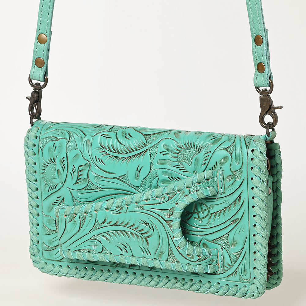 American Darling Clutch Hand Tooled Genuine Leather Women Bag Western Handbag Purse