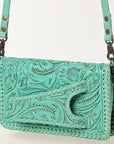 American Darling Clutch Hand Tooled Genuine Leather Women Bag Western Handbag Purse