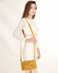 American Darling Clutch Hand Tooled Genuine Leather Women Bag Western Handbag Purse