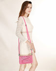 American Darling Clutch Hand Tooled Genuine Leather Women Bag Western Handbag Purse
