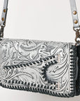 American Darling Clutch Hand Tooled Genuine Leather Women Bag Western Handbag Purse