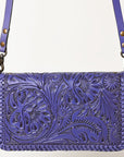 American Darling Clutch Hand Tooled Genuine Leather Women Bag Western Handbag Purse