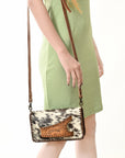 American Darling Clutch Hand Tooled Genuine Leather Women Bag Western Handbag Purse