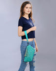 American Darling Hand Tooled Genuine Leather Women Bag Western Handbag Purse