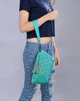 American Darling Hand Tooled Genuine Leather Women Bag Western Handbag Purse