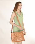 American Darling Hand Tooled Genuine Leather Women Bag Western Handbag Purse