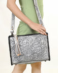 American Darling Hand Tooled Genuine Leather Women Bag Western Handbag Purse