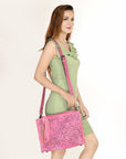 American Darling Hand Tooled Genuine Leather Women Bag Western Handbag Purse
