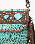 American Darling ADBG1241 Crocodile Embossed Genuine Leather Women Bag Western Handbag Purse