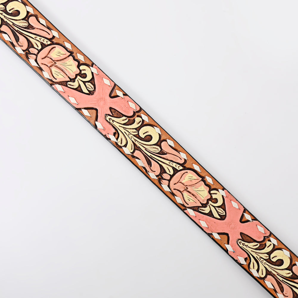 American Darling ADBLF213-L Beautifully Hand Tooled Genuine American Leather Belt Men and  Women