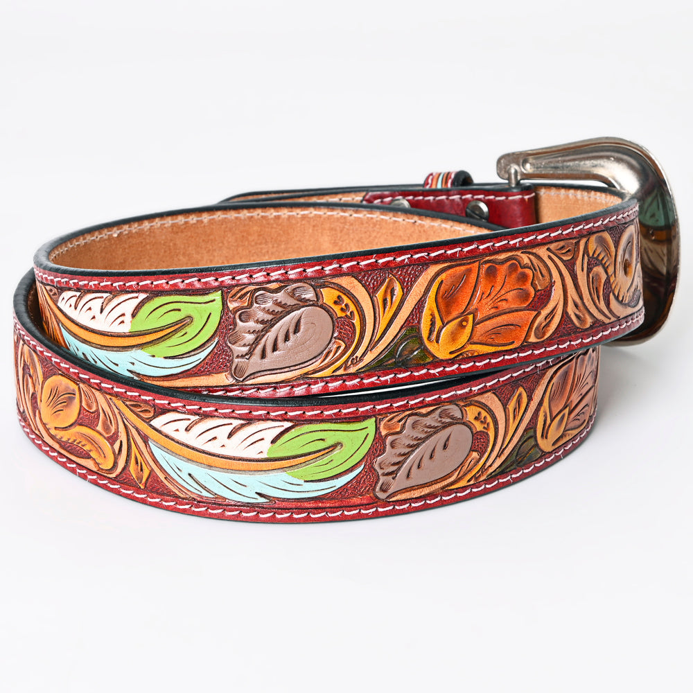 American Darling Beautifully Hand Tooled Genuine American Leather Belt Men and  Women