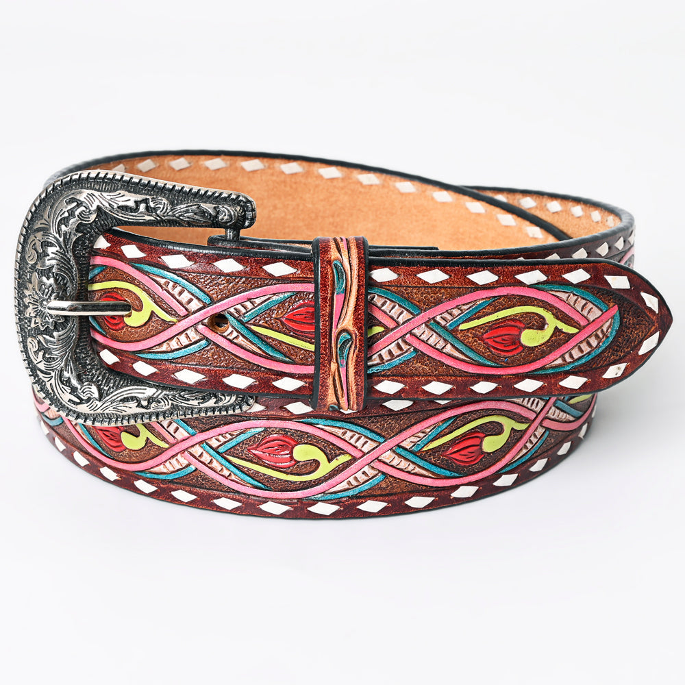 American Darling Beautifully Hand Tooled Genuine American Leather Belt Men and  Women