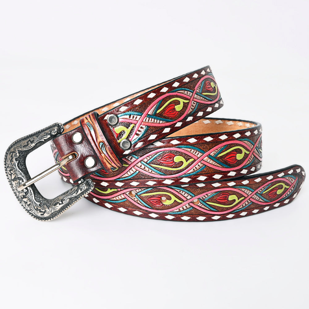 American Darling Beautifully Hand Tooled Genuine American Leather Belt Men and  Women