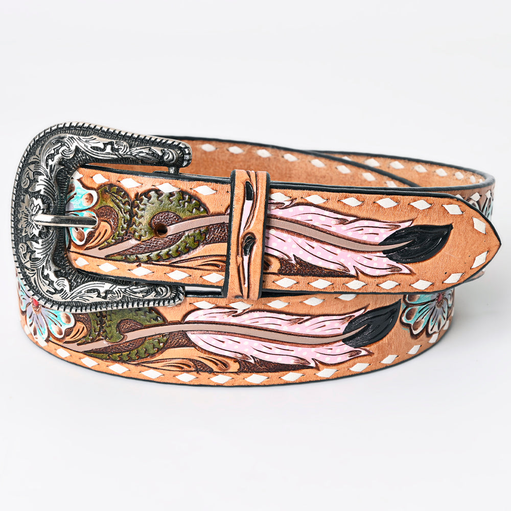 American Darling Beautifully Hand Tooled Genuine American Leather Belt Men and  Women