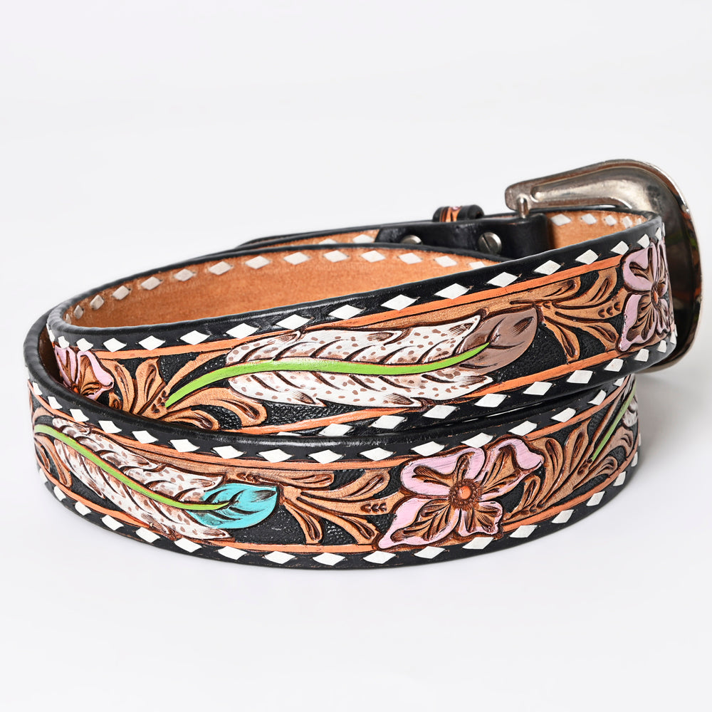 American Darling Beautifully Hand Tooled Genuine American Leather Belt Men and  Women