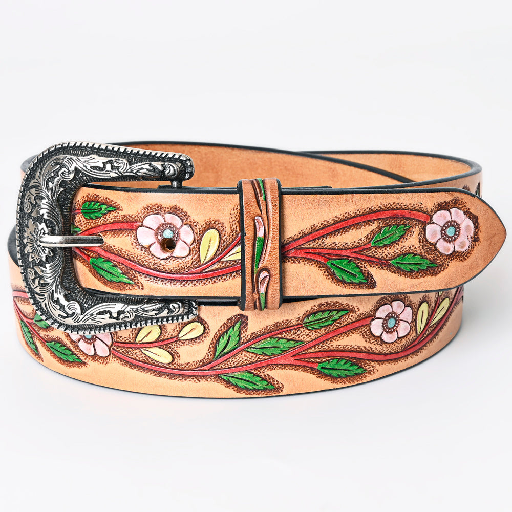 American Darling Beautifully Hand Tooled Genuine American Leather Belt Men and  Women
