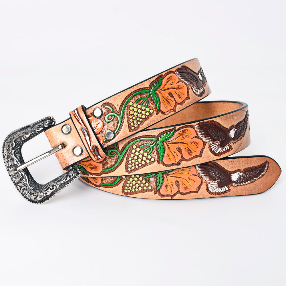 American Darling Beautifully Hand Tooled Genuine American Leather Belt Men and  Women