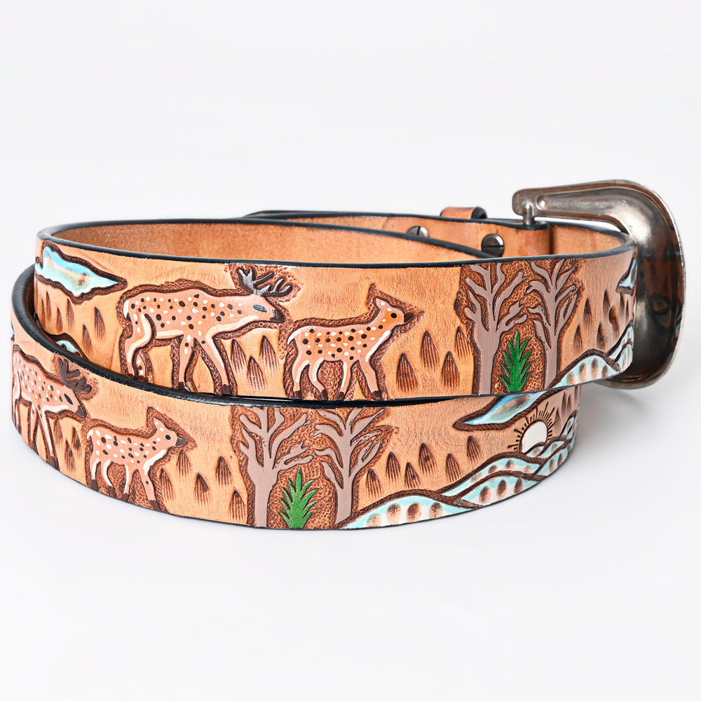 American Darling Beautifully Hand Tooled Genuine American Leather Belt Men and  Women