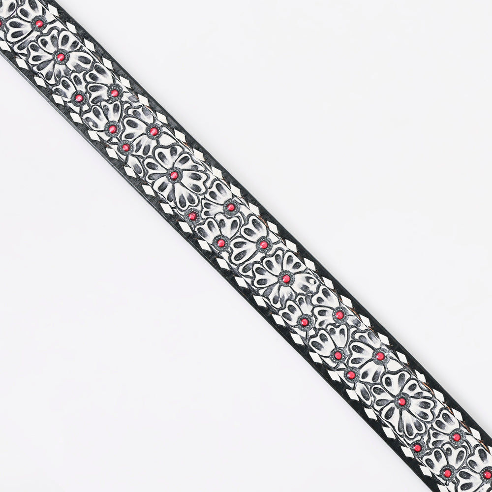 American Darling ADBLF165-L Beautifully Hand Tooled Genuine American Leather Belt Men and  Women