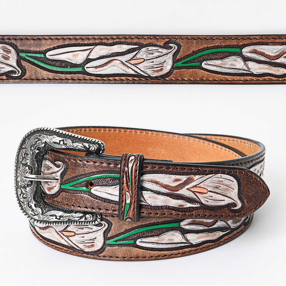 American Darling Beautifully Hand Tooled Genuine American Leather Belt Men and  Women