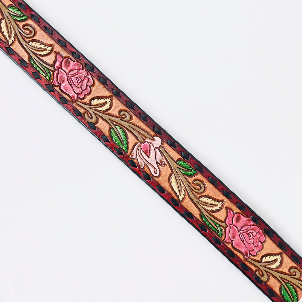 American Darling ADBLF167-L Beautifully Hand Tooled Genuine American Leather Belt Men and  Women