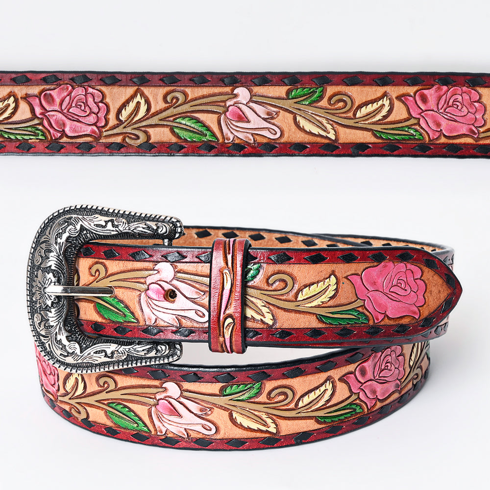 American Darling Beautifully Hand Tooled Genuine American Leather Belt Men and  Women