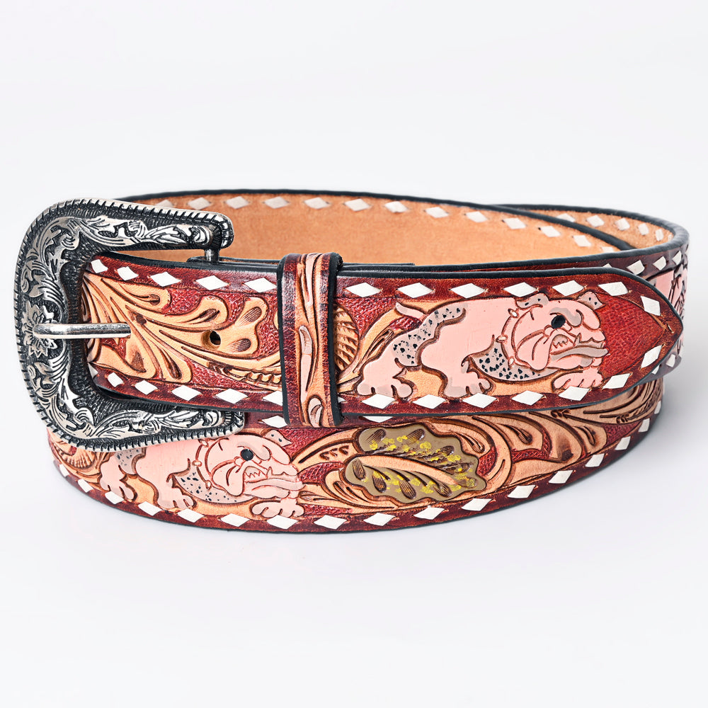 American Darling ADBLF169-L Beautifully Hand Tooled Genuine American Leather Belt Men and  Women