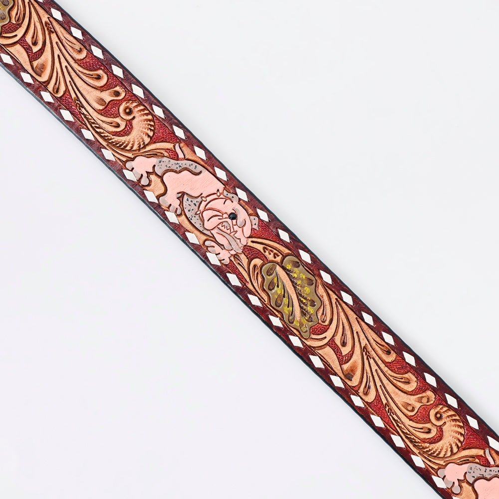 American Darling ADBLF169-L Beautifully Hand Tooled Genuine American Leather Belt Men and  Women