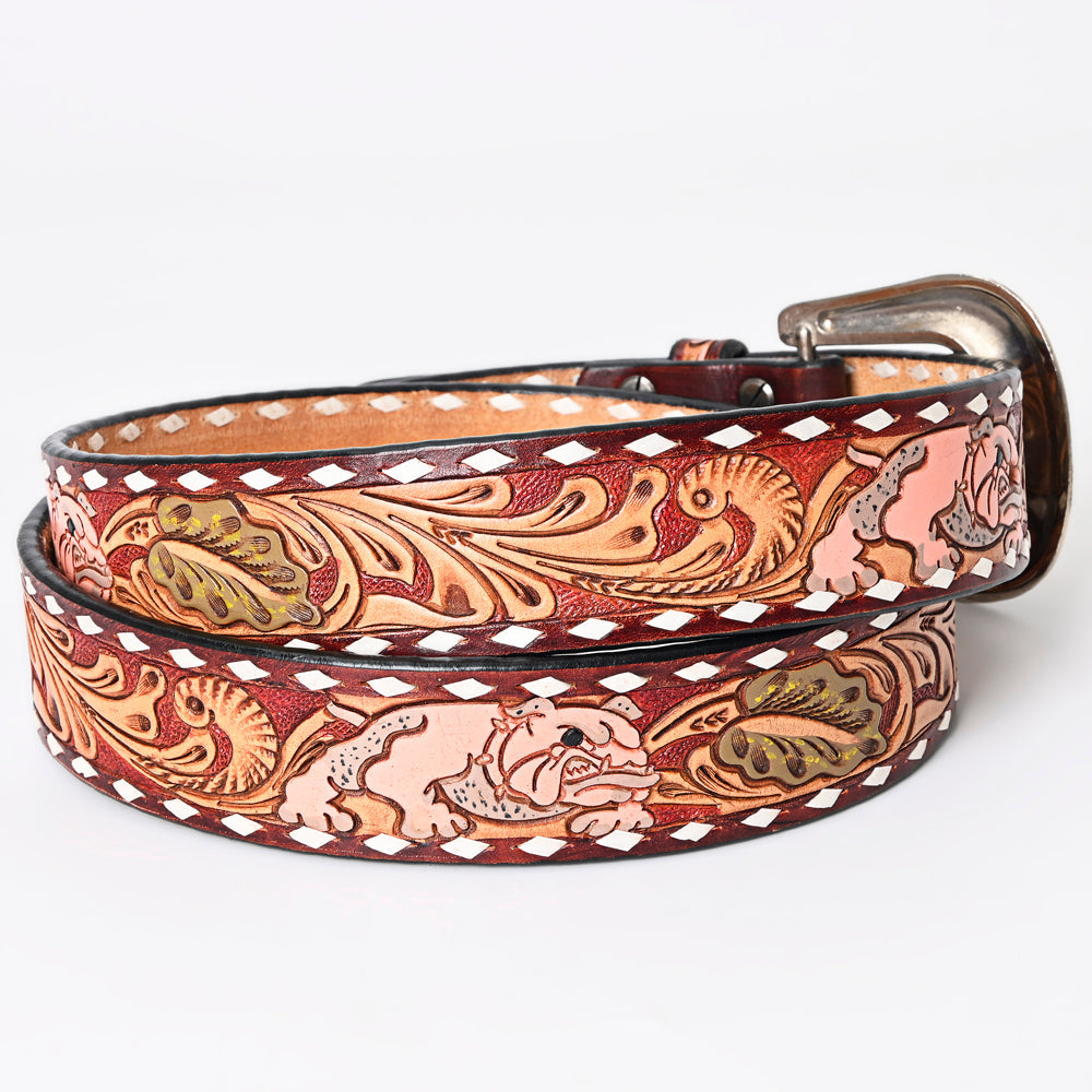 American Darling ADBLF169-L Beautifully Hand Tooled Genuine American Leather Belt Men and  Women