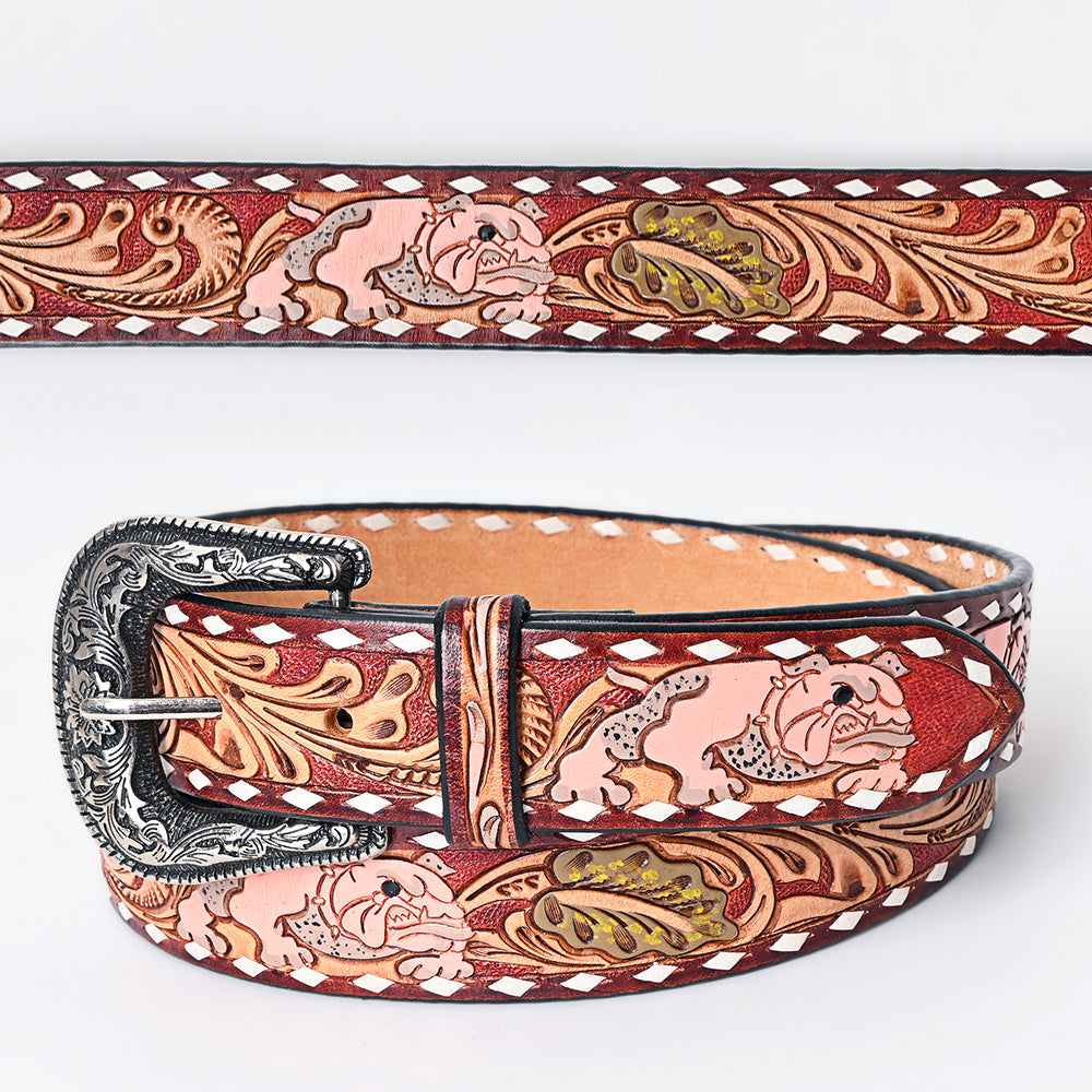 American Darling ADBLF169-L Beautifully Hand Tooled Genuine American Leather Belt Men and  Women