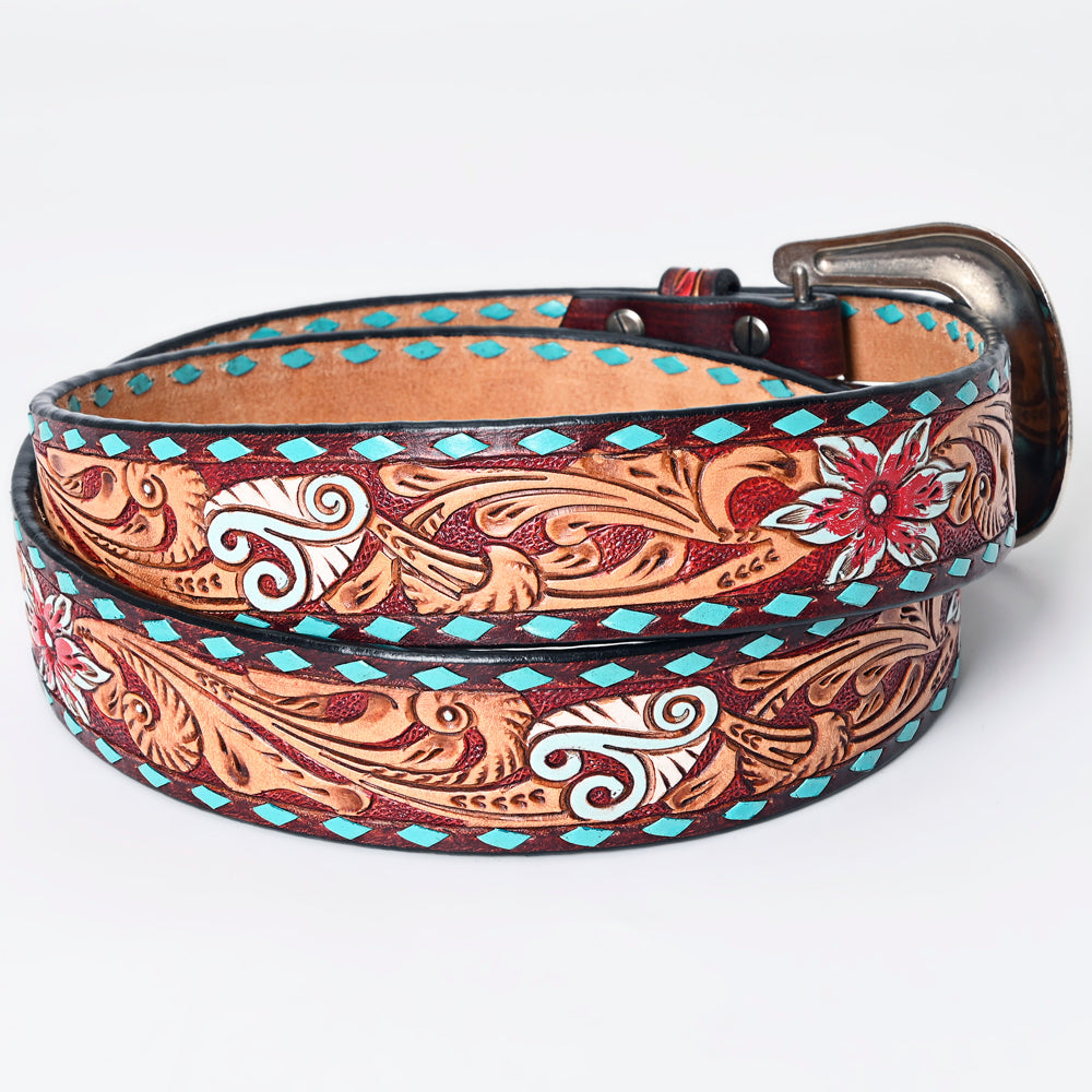 American Darling Beautifully Hand Tooled Genuine American Leather Belt Men and  Women