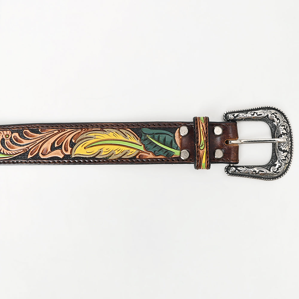 American Darling ADBLF171-M Beautifully Hand Tooled Genuine American Leather Belt Men and  Women